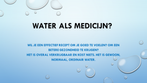 water als medicijn
